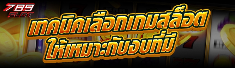เทคนิคเลือกเกมสล็อต ให้เหมาะกับงบที่มี